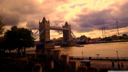 Tower Bridge, London - architecture, wallpaper, new, vintage