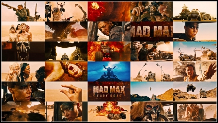 Mad Max Fury Road - Mad Max, Tom Hardy, collage, Charlize Theron, George Miller, movies