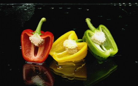 Pepper - pepper, colors, food, black