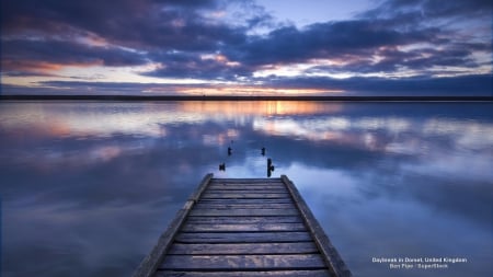 Sunrise over Pond, Dorset, England - england, pond, sunrise, dorset