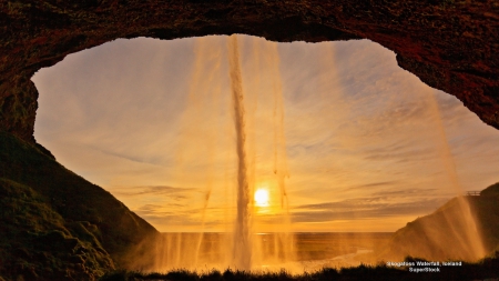 Skogafoss Waterfall,Iceland - nature, world travels, iceland, waterfall