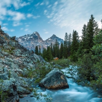 rocky mountain stream hdr