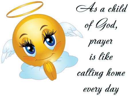 Calling home - god, pray, cute, angel