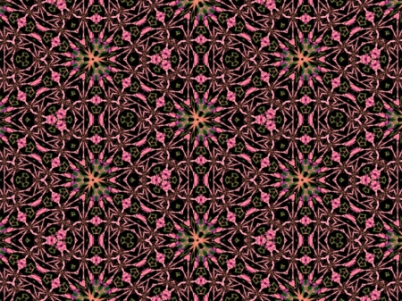 Fractal - pink-black, pink, 3d, digital art, fractals, abstract