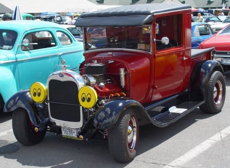 1929 Ford Coupe With Moon Eyes Lens Covers