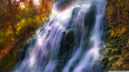 Spring Waterfalls - nature, popular, waterfalls, wallpaper, new