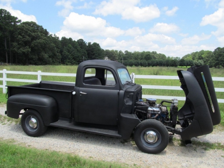 1951 Ford Pickup, With A Forward Tilt Hood - ford, tilt hood, truck, pickup