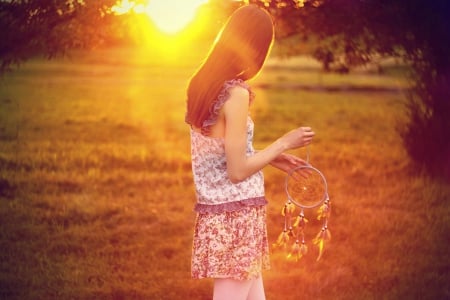 Dream Catcher - dreamcatcher, lady, model, soft