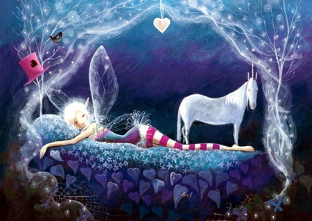 Watchguard - horse, artwork, heart, night, fairy