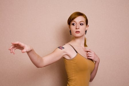 Redhead Beauty - tattoo, redhead, model, beautiful