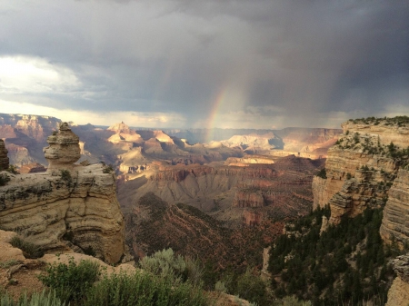 Grand Canyon - mountains, rainbow, cool, fun, desert, grand canyon, nature