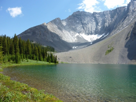 mountain lake - lake, forest, cool, fun, nature, mountain