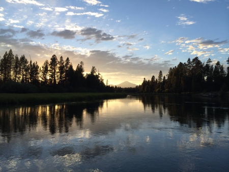 river sunset - cool, river, fun, sunset, nature