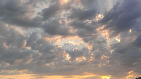 Beautiful Cloudy Sunset - Nature, Sky, Clouds, Sunsets