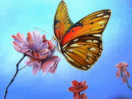 'T e m p t a t i o n s' - animals, draw and paint, temptations, lovely, spring, creative pre-made, nature, love four seasons, beautiful, colors, paintings, butterfly designs, flowers, butterflies