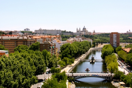 Pretty view - river, trees, urban, water, city, architecture, bridge, panoramic