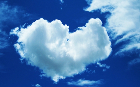 Heart shape clouds - sky, nature, clouds, heart