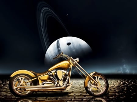 Good As Gold - harley, chopper, motorcycle, bike