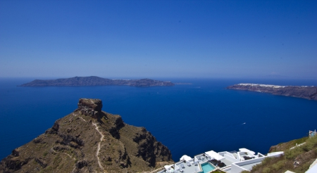 Skaros view & oia Santorini - photo santorini, santorini greece, hd photo santorini, santorini hd photos