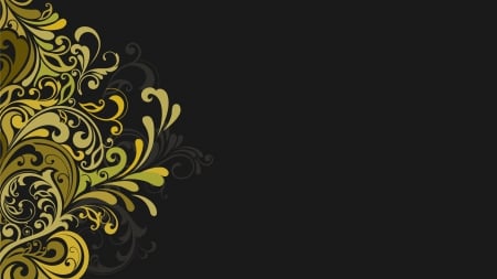 Floral Vector - abstract, graphics, vector, floral, grey background