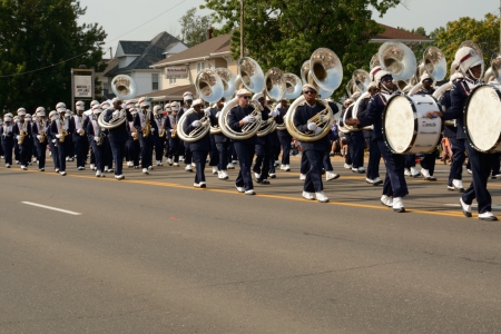 Marching Band - parade, band, Marching Band, hall of fame parade, pro football hall of fame parade, high school band