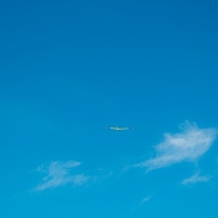 Plane in beautiful skies