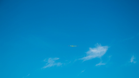 Plane in beautiful skies - clouds, skies, blue, beautiful, soft, weather, light, sky