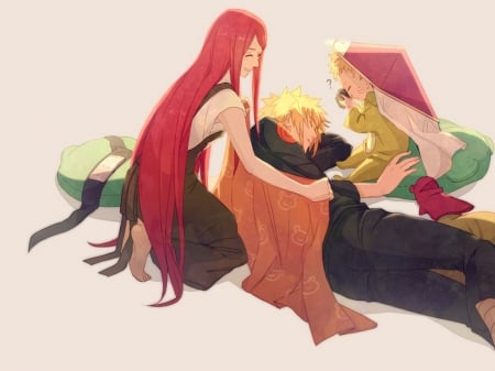 Uzumaki Family - anime, family, naruto, wallpaper