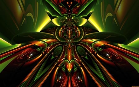 Royal - red, bryce, wallpaper, symmetry, 1920x1200, widescreen, abstract, green