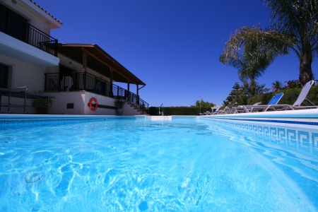 Villa From The Pool. - sky, cyprus, paradise, pool, villa