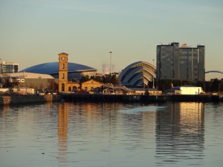 Glasgow. The Old And The New. - glasgow, armadillo, river, clyde, hydro, secc, scotland