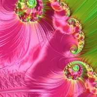 PINK AND GREEN ABSTRACT