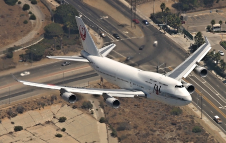 Towards the sky - wonderful, plane, cars, streets