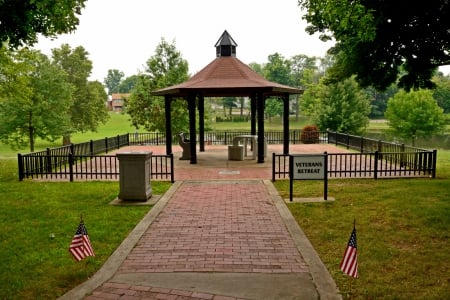 Veterans Retreat - veterans retreat, war veterans, scenic gazebo, veterans, gazebo, wounded veterans