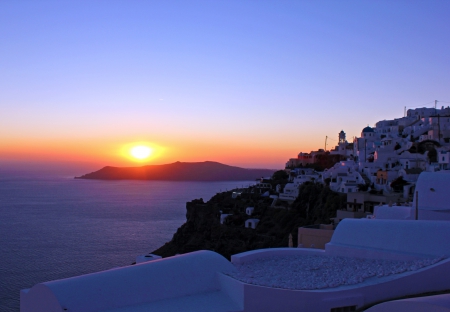 Santorini sunset - santoriniisland, gstathis, vacation santorini wallpaper santorini, sunset santorini