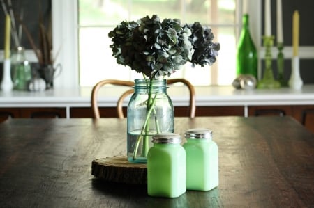 dining in style - table, wooden, flower, antique