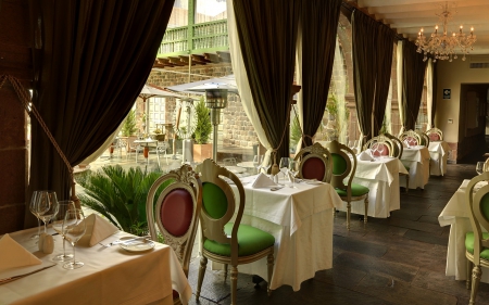 Romantic restaurant - dinner, architecture, romantic, restaurant