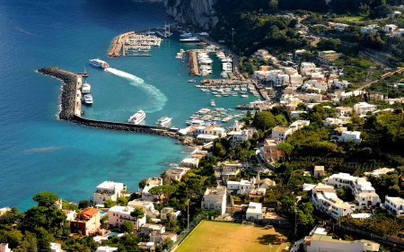 City Harbor - Capri, Italy - harbor, city, Capri, Italy