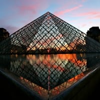 The Louvre Museum at Sunset, Paris