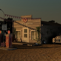 Vintage Gas Station