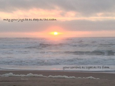 Waves - beach, ocean, sunset, sand, quotes, waves