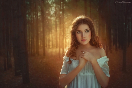 Longing for You - alone, girl, fantasy, forest