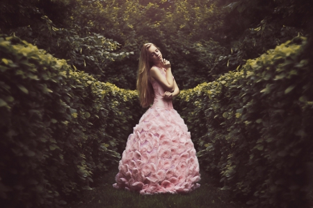 One Million Roses - lady, pink, photography, model