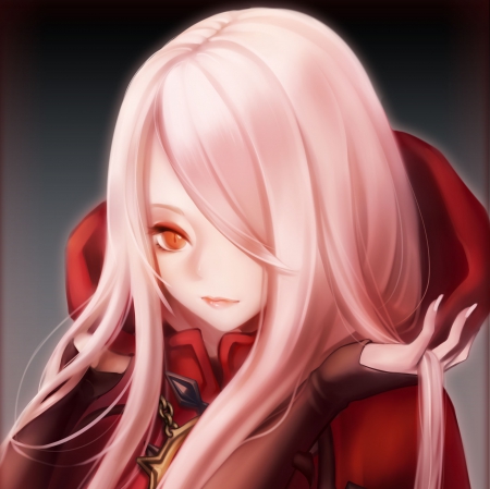 Red Pink - pretty, female, great, maiden, pink, emotional, face, nice, beauty, red eyes, madien, cg, wonderful, lady, ed, anime, long hair, splendid, gorgeous, red, plain, hd, pink hair, anime girl, realistic, beautiful, serious, girl, simple, lovely, sweet, sinister, awesome, good