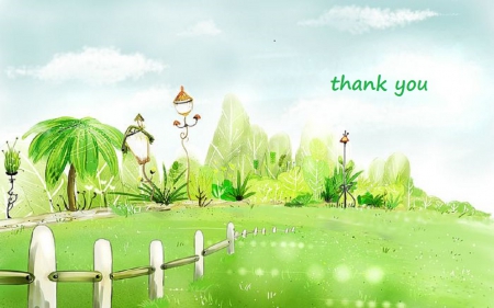 Vector_Spring_Illustration - vector, illustration, spring, thank you, abstract, 3d, green, friendship, grass