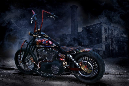 Breaking Loose - harley, chopper, motorcycle, bike