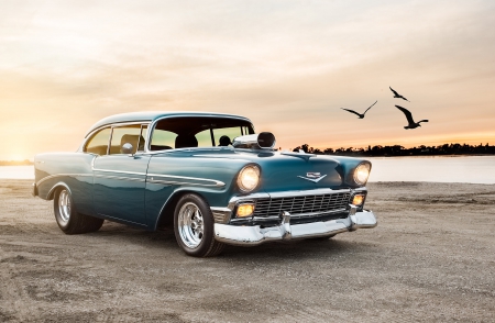 1956-Chevrolet-Bel-Air-Sport-Coupe - classic, pro street, motor, gm