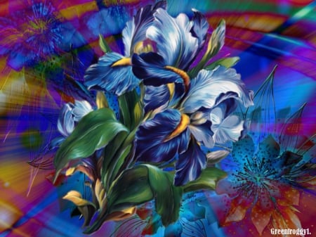 IRIS - creation, iris, abstract, art