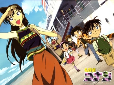 Detective Conan - genta, haibara ai, summer, mitsuhiko, conan edogawa, ayumi, detective conan, ran mouri