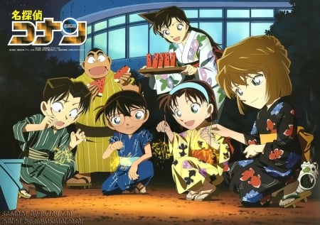 Detective Conan - genta, haibara ai, mitsuhiko, conan edogawa, ayumi, detective conan, ran mouri